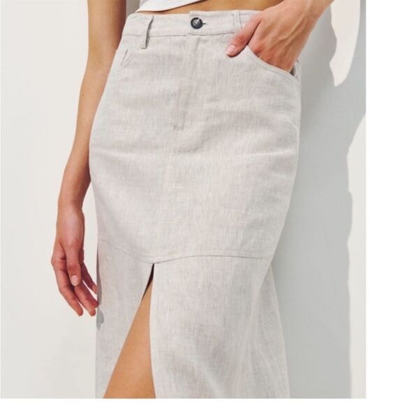 Reformation Tazz Madi Linen Skirt size 0 - Picture 2 of 4